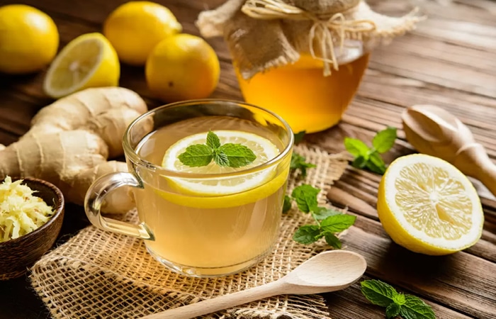 chá de gengibre com limão de alho